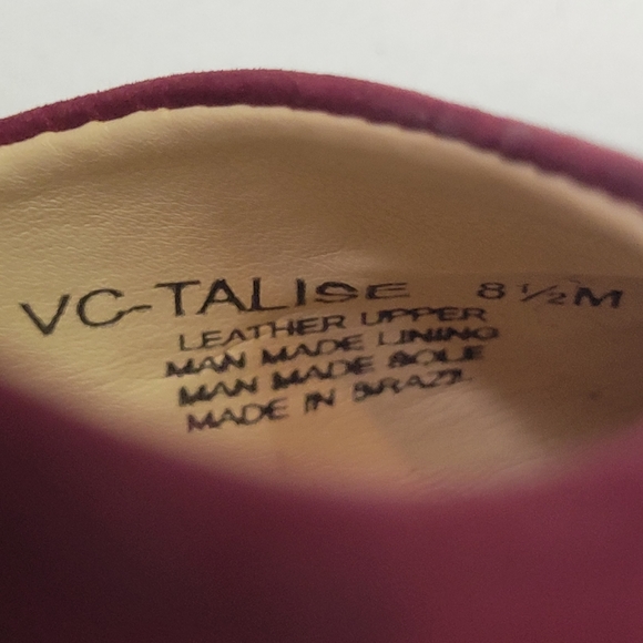 Vince Camuto Talise Pointed Toe Pumps & Chunky Flared Heel, Red - Picture 8 of 10